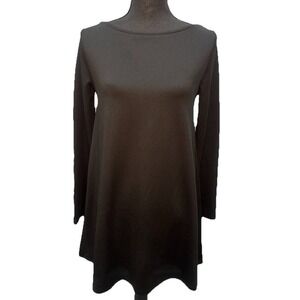 Zara Dress Women's Black Size Medium/ 28 Long Sleeve Fit and Flare Black Y2K